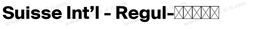 Suisse Int’l - Regul字体转换